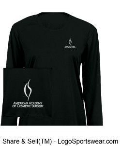 AACS Logo Badger Ladies B-Core Long Sleeve T-Shirt Design Zoom